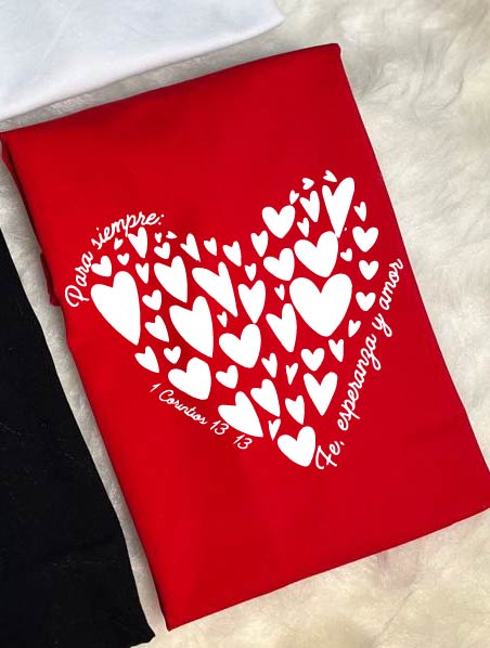 Camiseta "Fe esperanza y amor"
