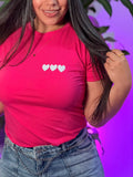 Camiseta 3 corazones